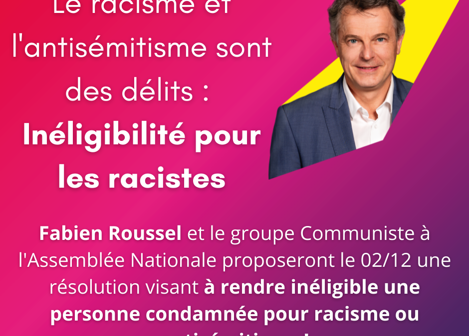 Le racisme n’est pas une opinion, c’est un délit !