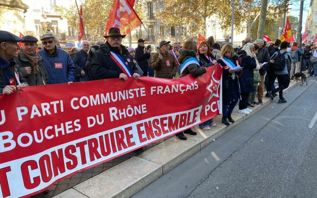 Le PCF 13 aux côtés des manifestants le 5 décembre