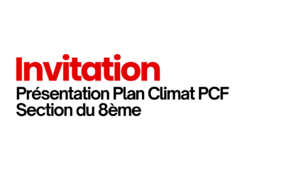 Invitation – Présentation Plan Climat Section 8ème